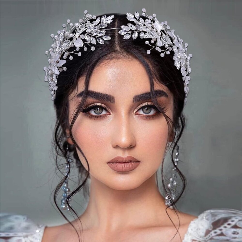 Bridal Headpiece Rhinestone Metal Wedding Hair Accessory for Brides Women